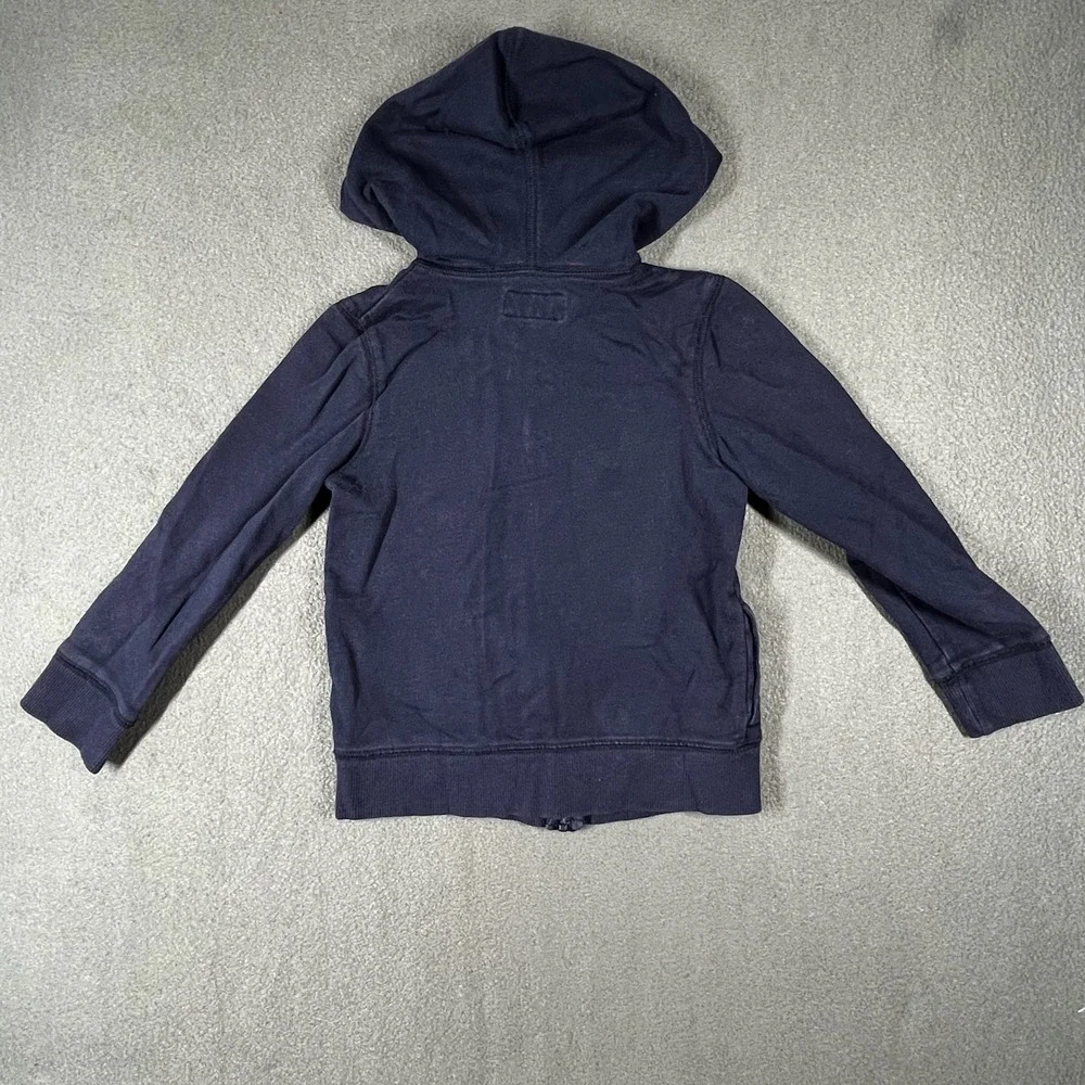 OshKosh BGosh Toddler Girl Navy Blue Zip‎ Up Hoodie Jacket OKBG Size 5